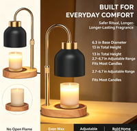 Lampe chauffe-bougie avec minuterie et variateur d'intensité, hauteur et luminosité réglables