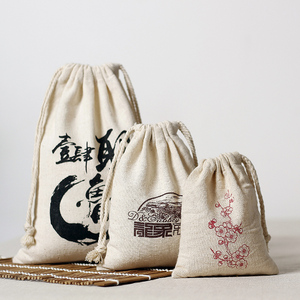 Bolsas Ecológicas Orgánicas al por Mayor, Bolsa de Pan de Lino y Algodón con Cordón, sin Estampado - Product Image 2