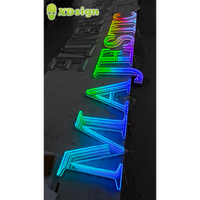 Lettres LED personnalisées à effet infini, en acrylique semi-transparent, IPX7, contrôlées par Bluetooth, multicolores, pour publicité automobile