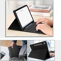Casing Keyboard Nirkabel Magnetik dengan Touchpad untuk Samsung Galaxy Tab S10 FE/S9 FE 10.9 inci/S9 11 inci SM-X710 X716B SM-X510 SM-X516