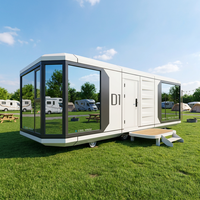 Capsule de maison miniature portable, étanche, modulaire et intégrée pour bureau et studio en extérieur