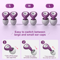 Bouchons d'oreille en silicone confortables réduction du bruit lavable blocage du son Protection auditive sommeil étude de travail ronflement caractéristique de sécurité