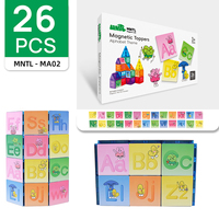 MNTL Personnalisé DIY Enfants Éducation Précoce 26Pcs Magnétique Alphabet Lettres Carte Magnétique Toppers pour Enfants Apprentissage Lettres