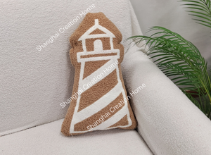 New Summer Coastal Beach Woven Boucle Fur Custom Floral Decorative Inflatable Memory Shaped <strong>Pillow</strong> - Product Image 2