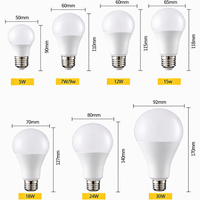 Ampoules LED SMD en gros directement de l'usine, culot E27, AC220V, 3-30W, 4000K, économie d'énergie, résidentielles, revêtement plastique, pour intérieur