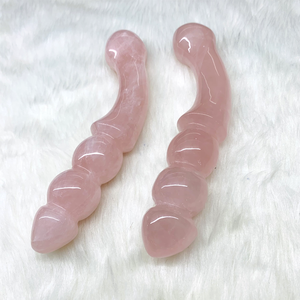 Großhandel handgemachte natürliche rosa Kristall <span class=keywords><strong>Penis</strong></span> Dildo Rosenquarz Vergnügen Sexspielzeug Heilung Stein Kristall Massage Zauberstab - Product Image 5