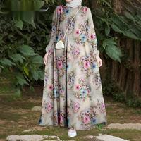 Robe longue femme coupe décontractée (Polyester, ourlet évasé, style ethnique) (Livraison directe disponible, pas de limite d'images, prix fixe)