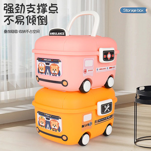 Contenitore in Plastica Rettangolare per Giocattoli a Forma di <span class=keywords><strong>Auto</strong></span>, Scatola Impilabile per Giocattoli dei Bambini, Organizzatore per Snack, Contenitore Regalo e Souvenir - Product Image 2