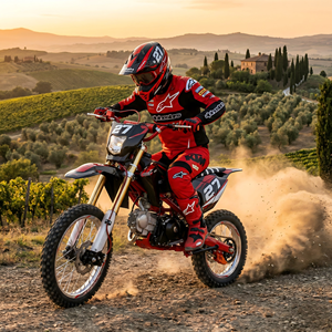 Motor Trail Terbaru 125cc Bensin 4-Tak Rangka Baja Motor Trail Bensin untuk Dewasa Off-Road Motocross Pit Bike Balap Motor - Product Image 4