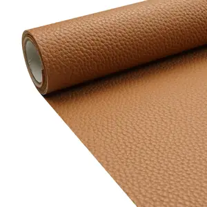 Бесплатный образец коричневой текстуры личи, кожа толщиной 1,13 мм, искусственная синтетическая кожа, материал для обивки, диван для поделок