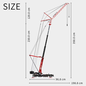 Moc trước phiên bản liebherr ltm11200 di động cần cẩu và bay JIB mô hình RC khối xây dựng đồ chơi gạch Kit cậu bé giáng sinh Quà Tặng - Product Image 6