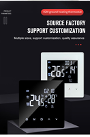 Nouveau thermostat de chauffage au sol Tuya WiFi 3A/16A/25A, panneau tactile, interrupteur de contrôle de la température électrique/eau, automatisation domestique intelligente