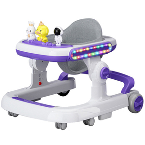 Marcheurs pour bébé Marcheur lumineux <span class=keywords><strong>LED</strong></span> pour enfants Bébé 4 en 1 Siège de marcheur pour tout-petits avec roues et musique - Product Image 1