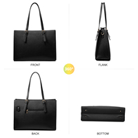 LOVEVOOK Meilleure Vente Sac Ordinateur Portable 2 Pièces Personnalisé en Cuir PU de Haute Qualité, Sac Fourre-tout Grande Capacité pour Femme, Sac à Main de Bureau