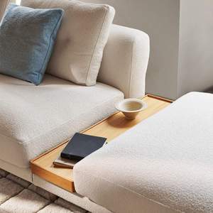Minimalist Modern High Quality Foshan Furniture Supplier Nordic White Sherpa Boucle Corner Luxury Set CASSINA-SF-502-SENGU Couch - Product Image 2