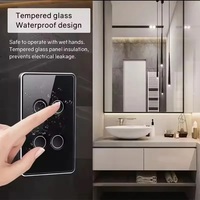 Tuya ZigBee/WiFi Smart Switch 2.5D American Standard 1/2/3-Way Touch WiFi Wall Switch