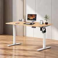 Bureau debout mural moderne, ergonomique, électrique, réglable en hauteur, convertible et extensible (en métal)