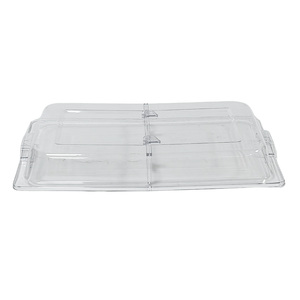Tapa de plástico para plato de frotamiento, reutilizable, 1/1 piezas, transparente, tapa de cúpula abatible, cubierta de comida para Hotel, restaurante Buffet - Product Image 5