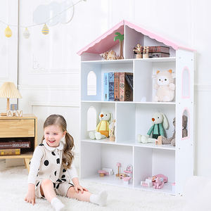 Étagère de rangement en bois pour jouets, adorable ensemble pour bébés filles, bibliothèque pour garçons, armoires pour enfants - Product Image 5