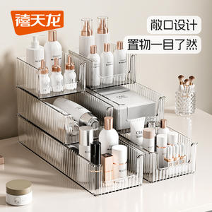 Caja de Almacenamiento de Cosméticos Transparente, Organizador de Escritorio de 2L Sin Tapa, Organizadores de Maquillaje - Product Image 2