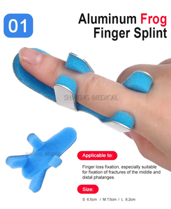 Férula de <span class=keywords><strong>mano</strong></span> ovalada de aluminio y esponja para fracturas, luxaciones, dedo gordo roto y dedo en martillo, con soporte de extensión para <span class=keywords><strong>mano</strong></span>. - Product Image 1