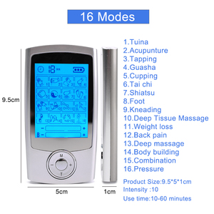 เครื่องนวดกล้ามเนื้ออิเล็กทรอนิกส์ TENS ระดับมืออาชีพ 16 โหมด พร้อมหน้าจอ HD อุปกรณ์กายภาพบำบัด ช่วยผ่อนคลายร่างกาย - Product Image 2
