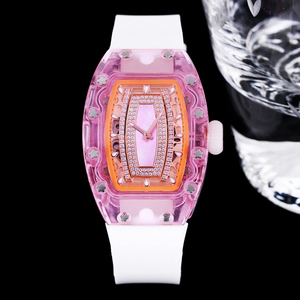 Reloj de Pulsera de Cristal Rosa para Mujer, Hermoso Reloj con Diamantes, Resistente al Agua, Movimiento Tourbillon, Ideal para Fiestas y Sesiones de Fotos - Product Image 2
