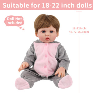 Новая коллекция: Одежда для кукол-реборн из бамбука (18-22 дюйма) – реалистичные наряды для малышей, милые и очаровательные весенне-осенние комплекты оптом - Product Image 3