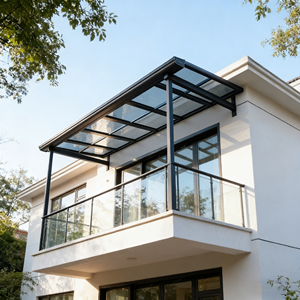 <span class=keywords><strong>Toldo</strong></span> Curvo de Aluminio para Exteriores, para Patio, Jardín, Balcón, Estilo Moderno, Estructura de Aleación de Aluminio - Product Image 4