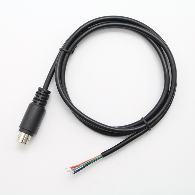 Custom 9-Pin Mini Din MIDI Male to 9-Pin 9 Cores Wire Open Stripped Tinned Cable for Control S-Video & Audio Cable