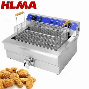 Electric Potato Deep Fryer Stainless Steel Chicken Fryer Machine for Home Commercial KFC Use