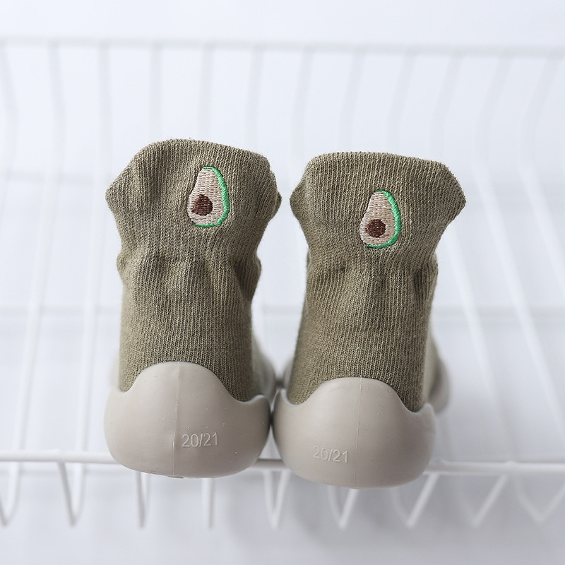 light green-embroidered pear