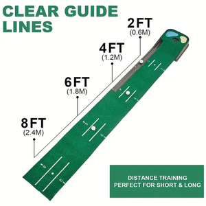 Tapis d'entraînement de golf de 10 pieds, gazon artificiel d'intérieur avec lignes d'alignement pour l'entraînement et la pratique - Product Image 2