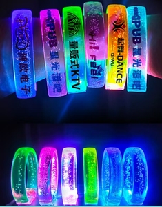 Luminous Led Acrylic Bracelet Concert bar Atmosphere Props Fluorescent Bracelet Label Design Wholesale Customization - Product Image 6