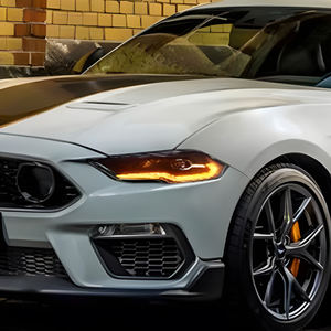 Para <span class=keywords><strong>Ford</strong></span> <span class=keywords><strong>Mustang</strong></span> 2018-2023 LED Auto faros montaje dinámico intermitente proyector lente lámparas delanteras actualización 6500K nuevo Coche - Product Image 2