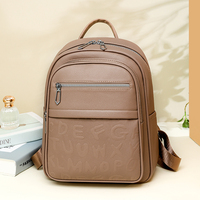 Nouveau sac à dos de style simple aux couleurs bonbons, grande capacité, fermeture éclair, sac à main en cuir PU, sac à dos pour femmes
