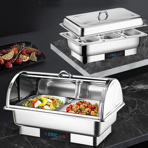 Premium Umweltfreundlicher Edelstahl Elektrischer Buffet-Warmhaltebehälter Intelligente Digitale Temperaturkontrolle 9L/13L Kapazität Restaurant - Product Image 1