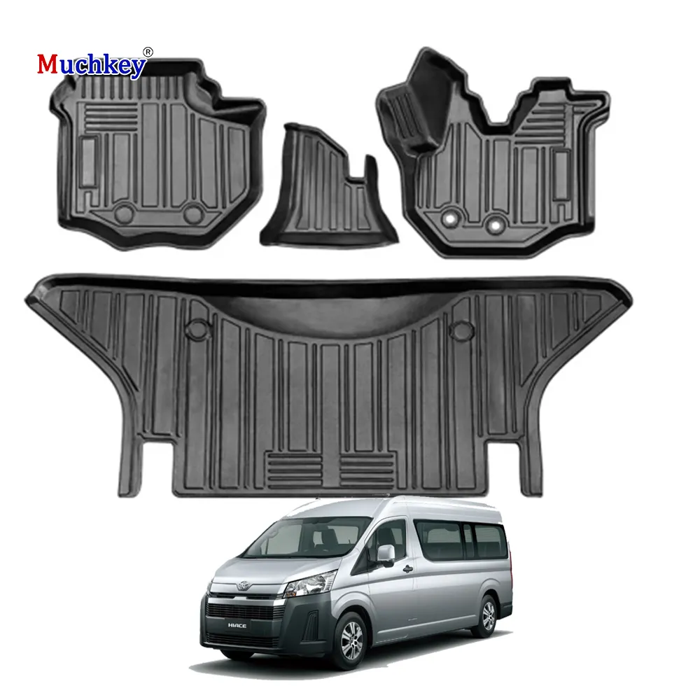 Muchkey All Weather Car Accessories TPE Car Mats For Toyota HiAce Van H200 2011 2012 2013 2014 2015 2016 2017