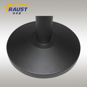 Dayanıklı siyah geri çekilebilir kemer bariyer Stanchion kuyruk standları sonrası kaldırım güvenlik bariyerleri trafik yönetimi Metal trafik - Product Image 5