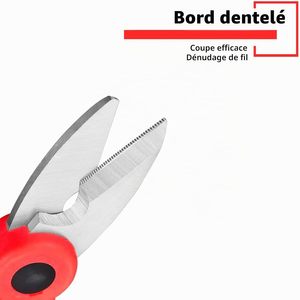 Sécateur de jardin avec poignée rouge et noire, lames en acier inoxydable et étui de protection pour la taille des bonsaïs et des fleurs - Product Image 2