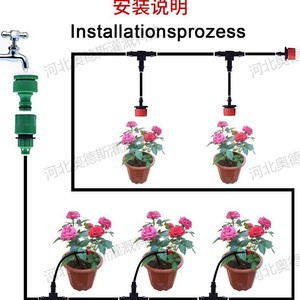 Sistema de Riego por Goteo de 25m con 30 Cabezales, Tubería de Riego Automática de PVC Negro Flexible, Fácil de Instalar, Equipo de Riego para Plantas de Jardín - Product Image 2