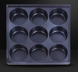 Máquina comercial de 9 orificios para hacer hamburguesas de huevo a gas, máquina para hacer pasteles de frijol rojo, máquina para hacer hamburguesas de carne y huevo - Product Image 3