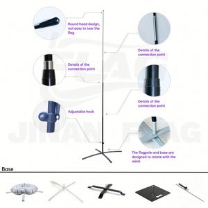 Base para Bandera de Pluma de Playa, Publicidad Exterior, Ecológica, Firme, con Rotación de 360°, Eje de Aluminio, Base Cruzada Tipo Huevo - Product Image 3