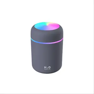 Hot Selling H2O Car Humidifier Ultrasonic Mist Humidifier USB Cable With Seven Led Light Changing 300ML Portable Mini Hand Held