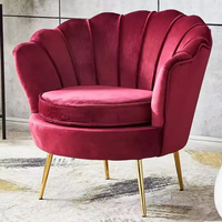 Moderner Hotel- und Wohnmöbel-Sessel aus Samtstoff, Verstellbarer Freizeitstuhl für Balkon und Wohnzimmer, Einzelner Relaxsessel, Lounge-Sofa, Armlehnstuhl