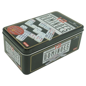 Venta al por mayor de dominó blanco personalizado tren mexicano doble 12 puntos de colores dominó Almacenamiento en caja de <span class=keywords><strong>lata</strong></span> personalizada juego de mesa - Product Image 6
