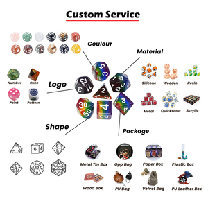 تخصيص 16 مم ألوان اليشم واللؤلؤ الزاوية اليمنى نقاط بكسل العادية PMMA مكعب أكريليك النزر للألعاب اللوحية - Product Image 6