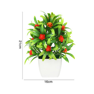 Plantes artificielles en pot avec fleurs colorées, 16x21cm, pour la décoration de la maison et du bureau, ornement de verdure d'intérieur, accessoire de photographie - Product Image 5