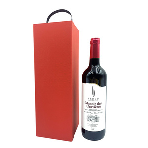 Luxury custom paper cardboard wine box magnetic closure gift red wine box