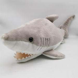 ของเล่นตุ๊กตาสัตว์เหมือนจริงน่ารักแบบกำหนดเองได้ผ้ากำมะหยี่ปักลายรูปฉลามแมวแมมมอธกิบบอนลิงตกแต่งเดสก์ท็อปผ้าฝ้าย PP - Product Image 1